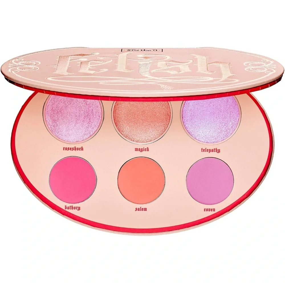 🩷 KAT VON D Fetish 6 SHADE BLUSH & HIGHLIGHTER PALETTE new